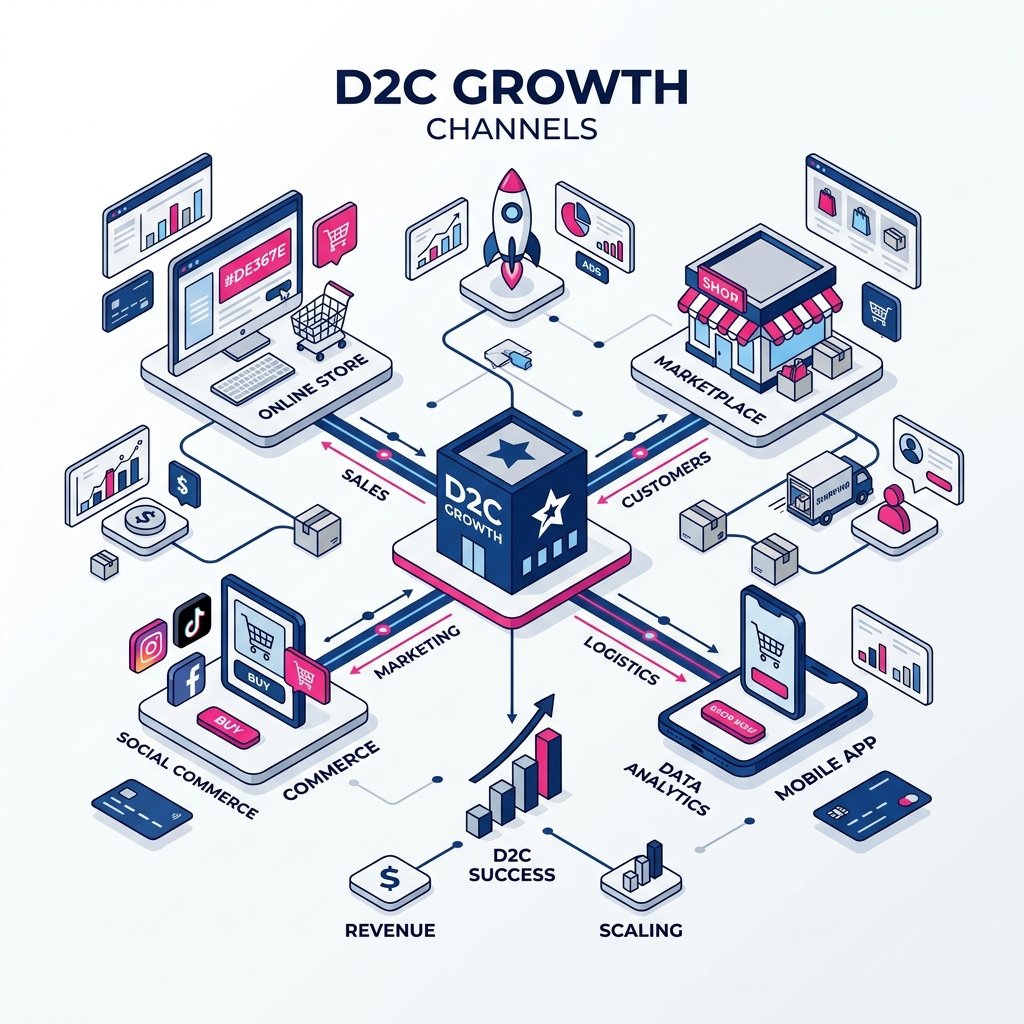 D2C Growth Channels Illustration